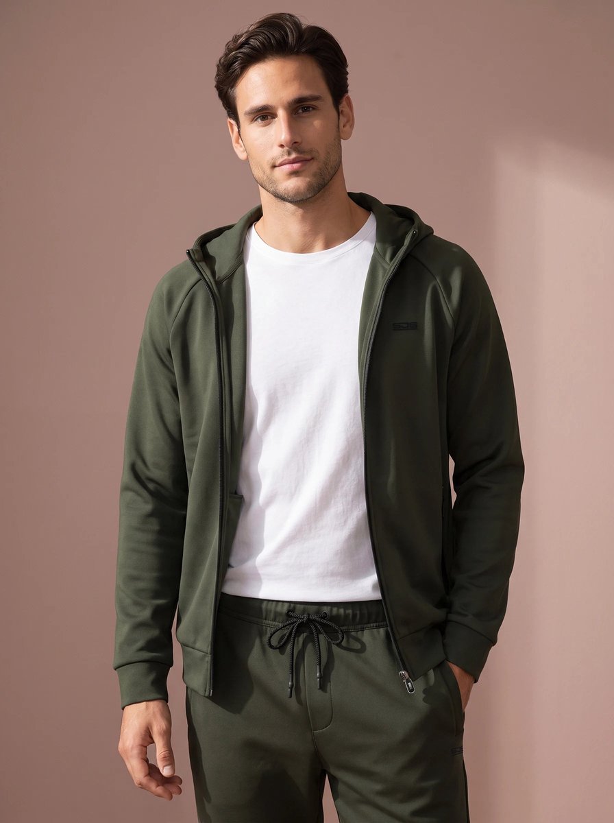Sjeng Sports MAVI - Maat: S Camo Green - Tennis Vest Mannen - Sportvest - 92% polyester, 8% elastaan, powerstretch