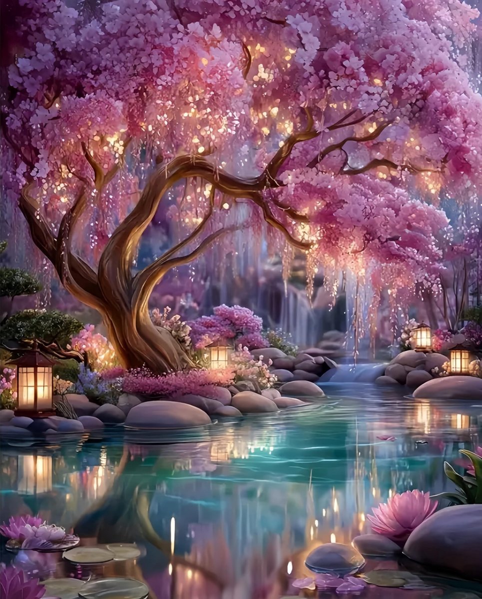Casalora Diamond Painting Volwassenen & Kinderen - Pakket Volledig - Verlichte Boom - 30x40cm