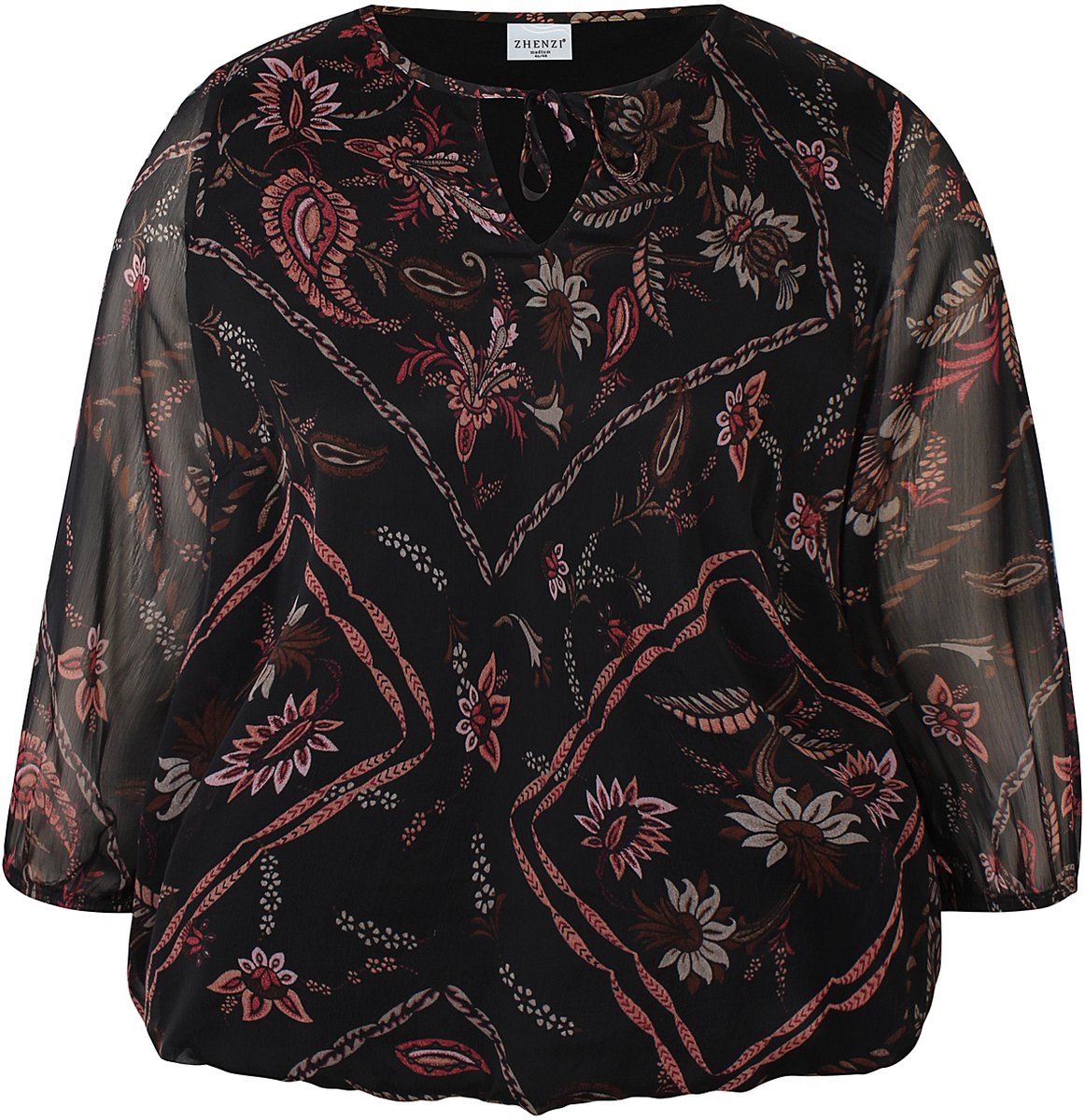 ZHENZI blouse 3/4 mouw