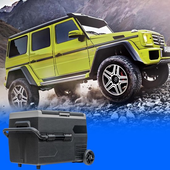 Draagbare Koelbox - Elektrische Koeler - Outdoor Avonturen - 3-Traps Batterijbescherming - 65 Liter - Zwart — afbeelding 3