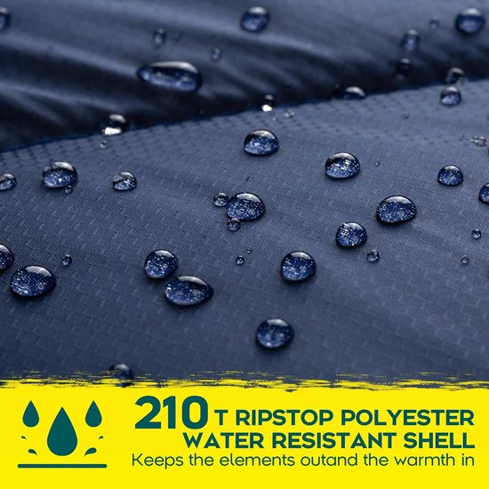 Slaapzak Kamperen - Outdoor Deken - Buiten slapen - Waterafstotend ripstop - 210 x 80 cm - Marineblauw — afbeelding 3
