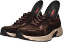 Bruine Gabor Rollingsoft sneakers met bronzen accenten, veters en losse zolen.