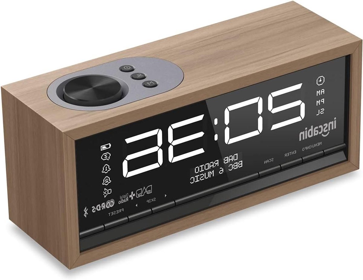 Digitale Radio - Wekker Speaker - Ontwaken Muziek - Groot LED Scherm - DAB FM - Zwart