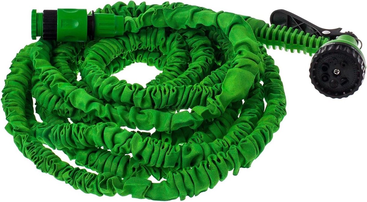 Tuinslang Set - Flexibele slang - Water geven - Inclusief sproeier - 45 Meter - Groen