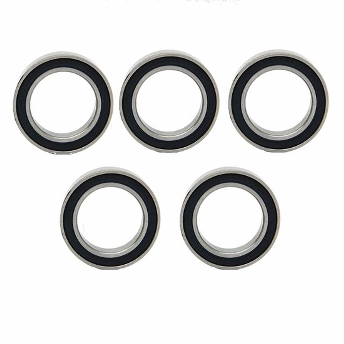 Diepe Groef Kogellager - 5 Stuks - Voorgesmeerd - 6004RS 20x42x12mm - Lagers - Staal - Zilver.