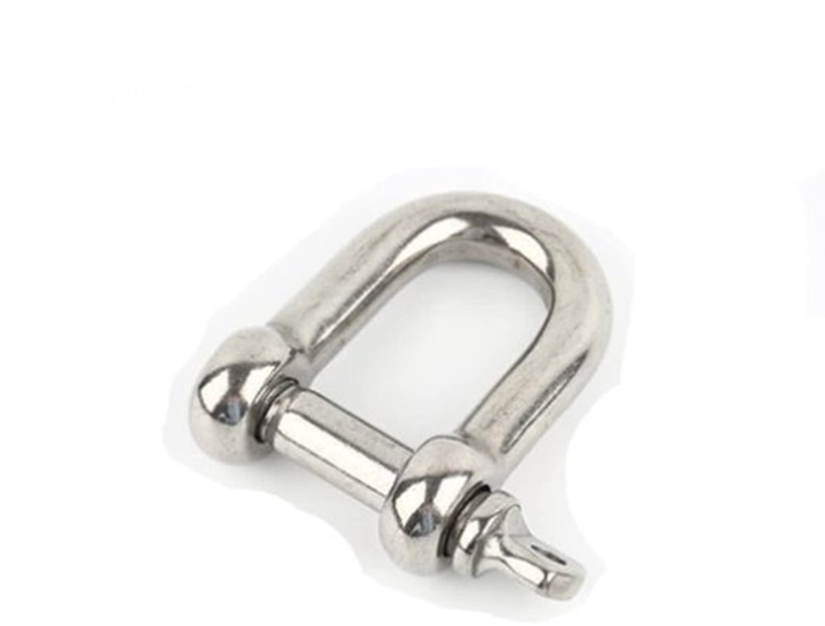 D-ringbeugel - Zware structuur - RVS - Voertuigrecycling - Duurzaam - Geschikt voor kettingen en draadtouwen - Zilver - M14 Heavy-Duty 304 D Beugel