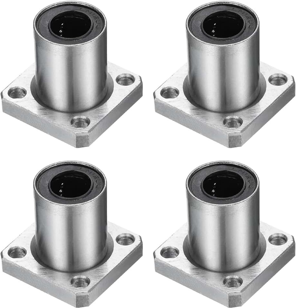 Lineaire kogellager 12mm boring 21mm buitendiameter 30mm lengte vierkante flens staalkooi voor CNC-machine 3D-printer
