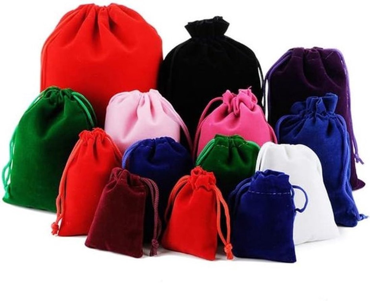 10 stuks fluwelen zakjes met trekkoord voor sieraden en cadeaus