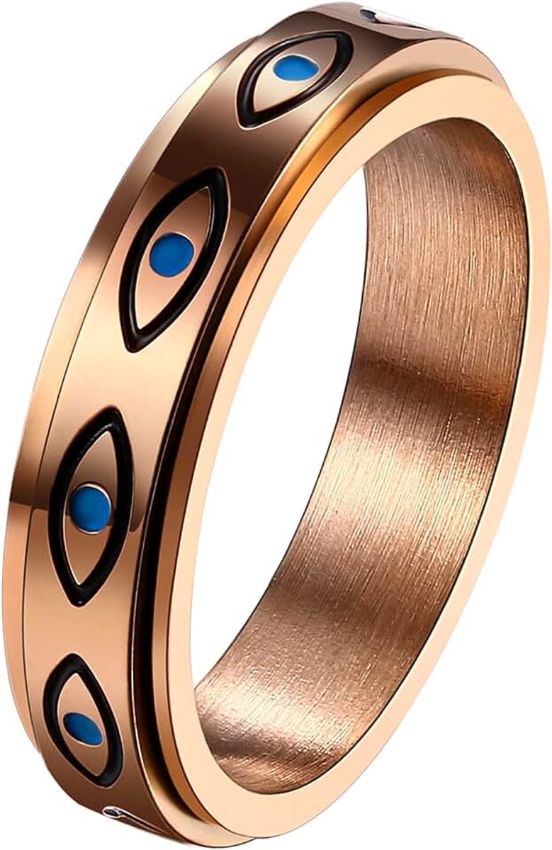 Fidget-angst spinner-ring voor dames: 3 stuks, zilver, roestvrij staal, angst ringenset met pootafdruk, voor huisdieren, puppy, kittens, fidget, stressvermindering, spinning ringen voor