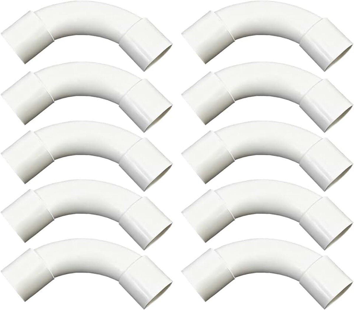 10 stuks 20 mm elektrische buis manched PVC ellebogen voor isolatiebuis 90 graden connector elektrische slangaansluiting kanaalkabel wandmontage