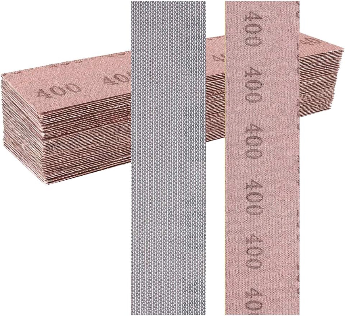 Korrelgrootte P400, 70 x 400 mm, anti-verstopping, stofvrij, voor het schuren van hout, plamuurmassa, lak, kunststof