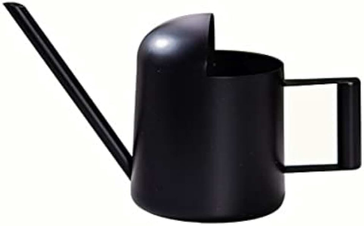 300 ml zwarte mini gieter roestvrij staal gieter met lange tuit en comfortabele handgreep voor indoor outdoor huis planten