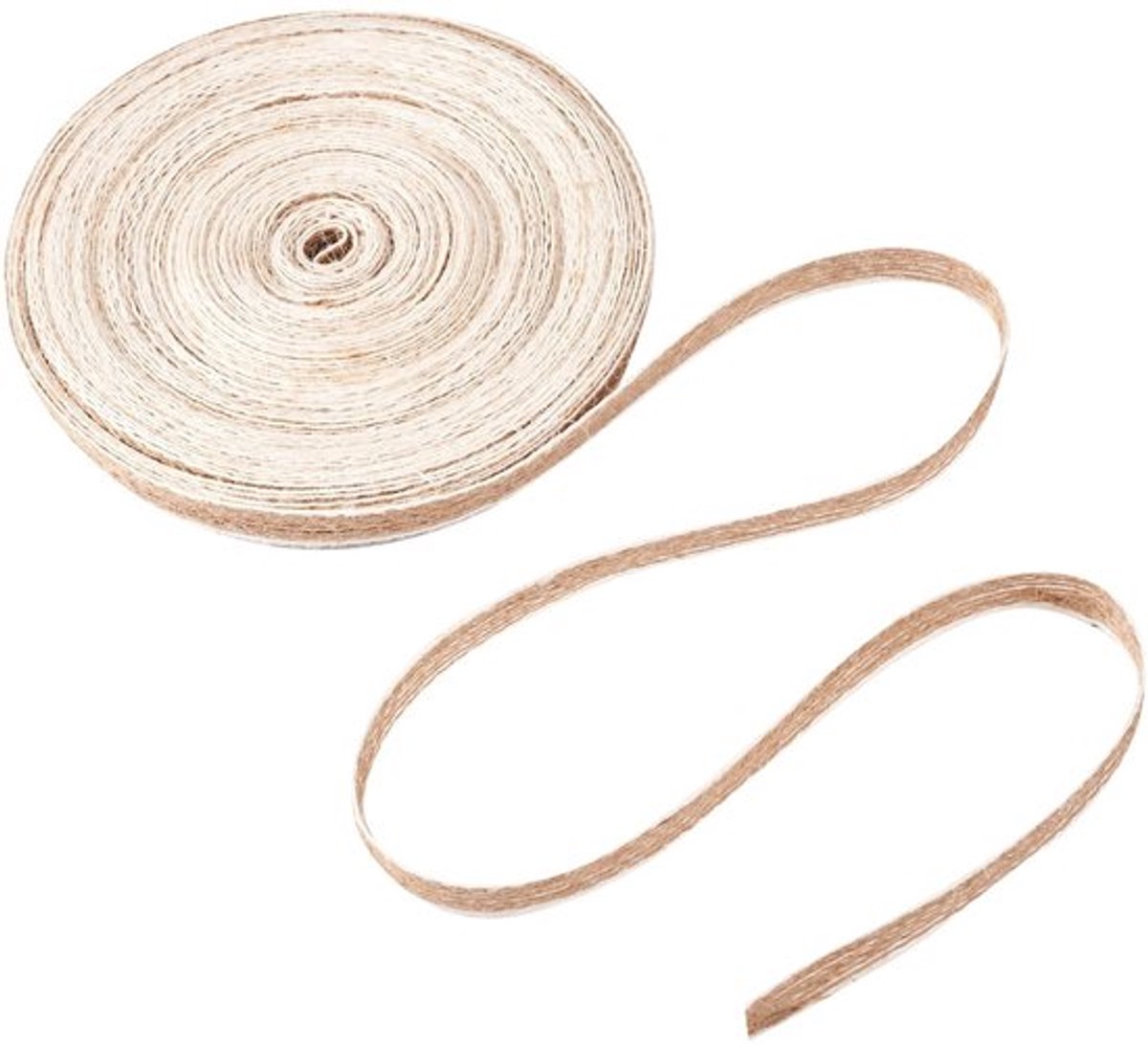 Jute Touw 20M - Natuurlijke Jute Linten - 10 mm Breed - Milieuvriendelijk - Voor Kledingaccessoires - Voor Ambachten - Jute Lint