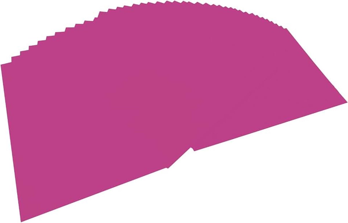 Folia 6421 - gekleurd papier eosin, DIN A4, 130 g/m², 100 vellen - voor het knutselen en creatief vormgeven van kaarten, raamafbeeldingen en voor scrapbooking