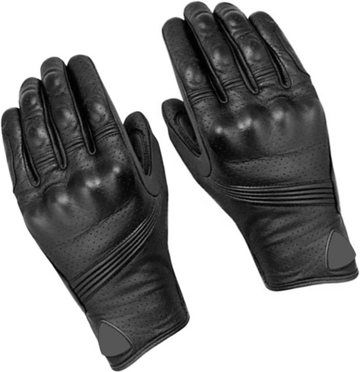 Heren leren winterrijhandschoenen voor motor rijden, zwart, 2 stuks, ademend en warm