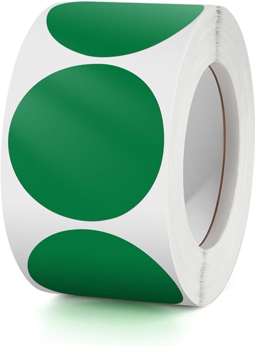Stickers Blauw 38mm Zelfklevende Kleurcoderingsetiketten Rol Kleine Markeringspunten Ronde Stickers 500 Stuks