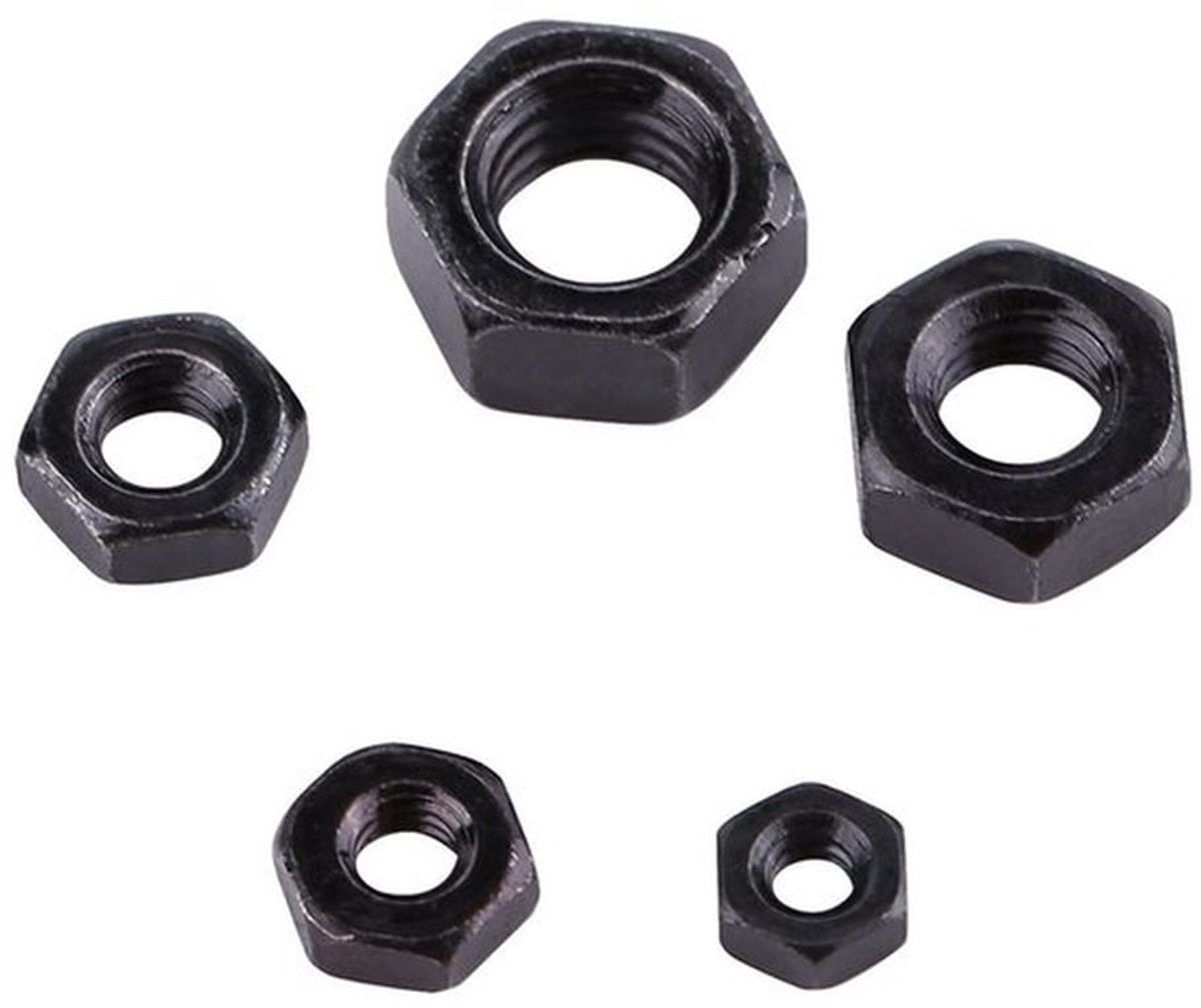 Dailygoods- Bevestigingsmoeren 100st - Zeshoekige Moeren - DIN934 - Metrische M4 - Koolstofstaal 8,8 - Hoge Sterkte
