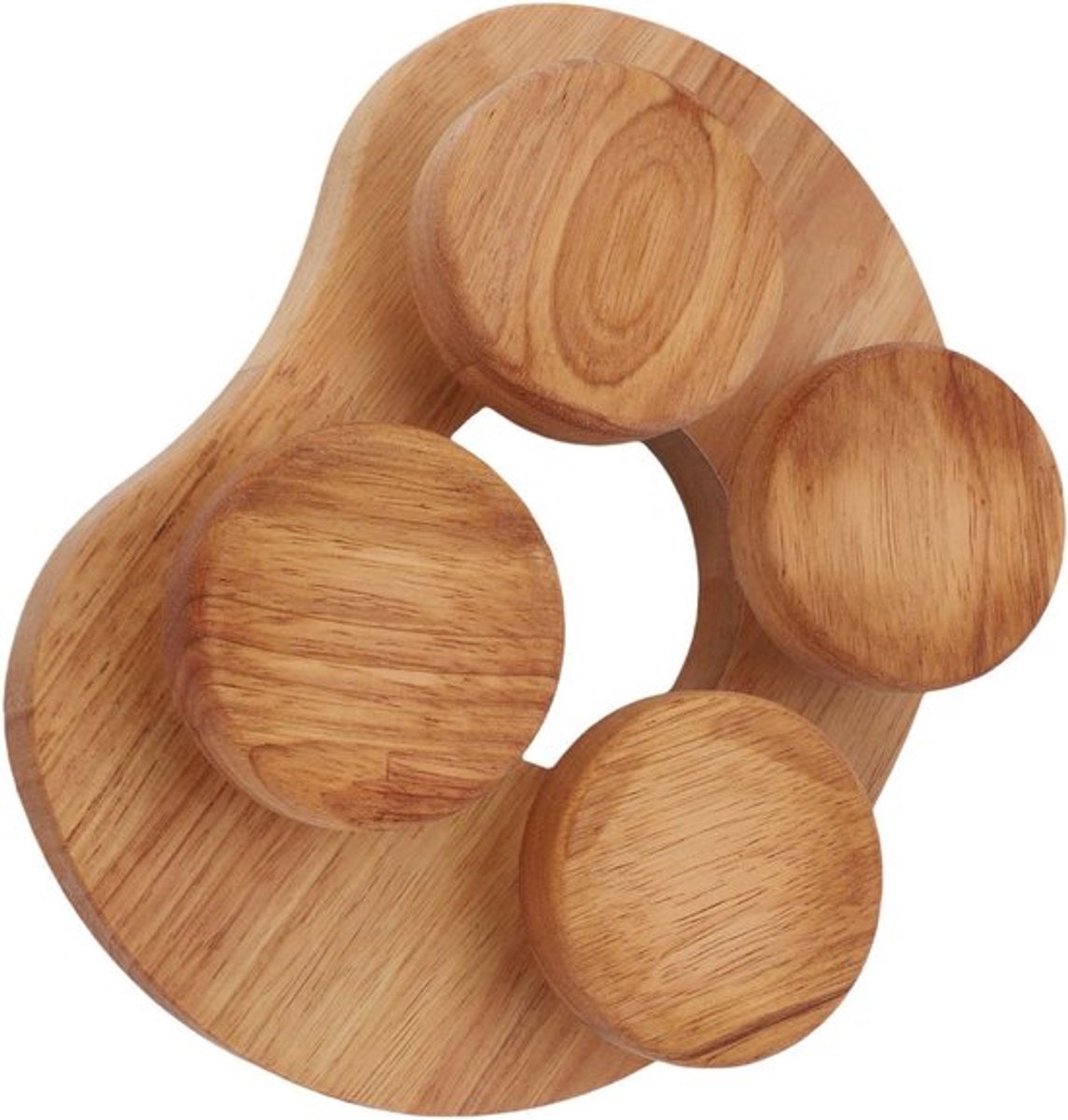Ergonomisch Houten Sauna Hoofdkussen met Draaidisc voor Nek- en Schouderpijn, Comfortabel Ontspanningkussen, Ondersteuning voor Nek en Hoofd