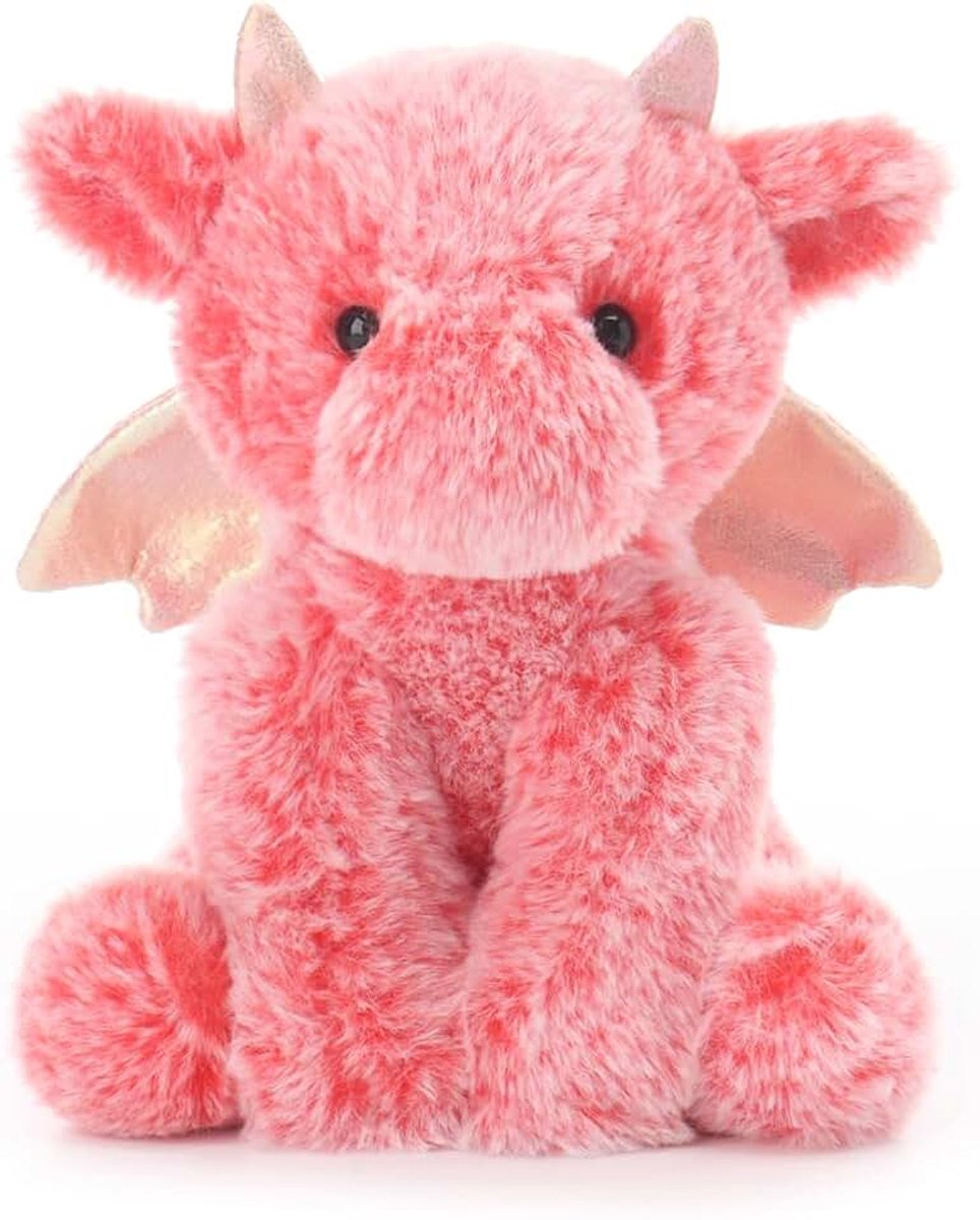 Knuffels rode draak knuffel voor kinderen en baby's 20 cm