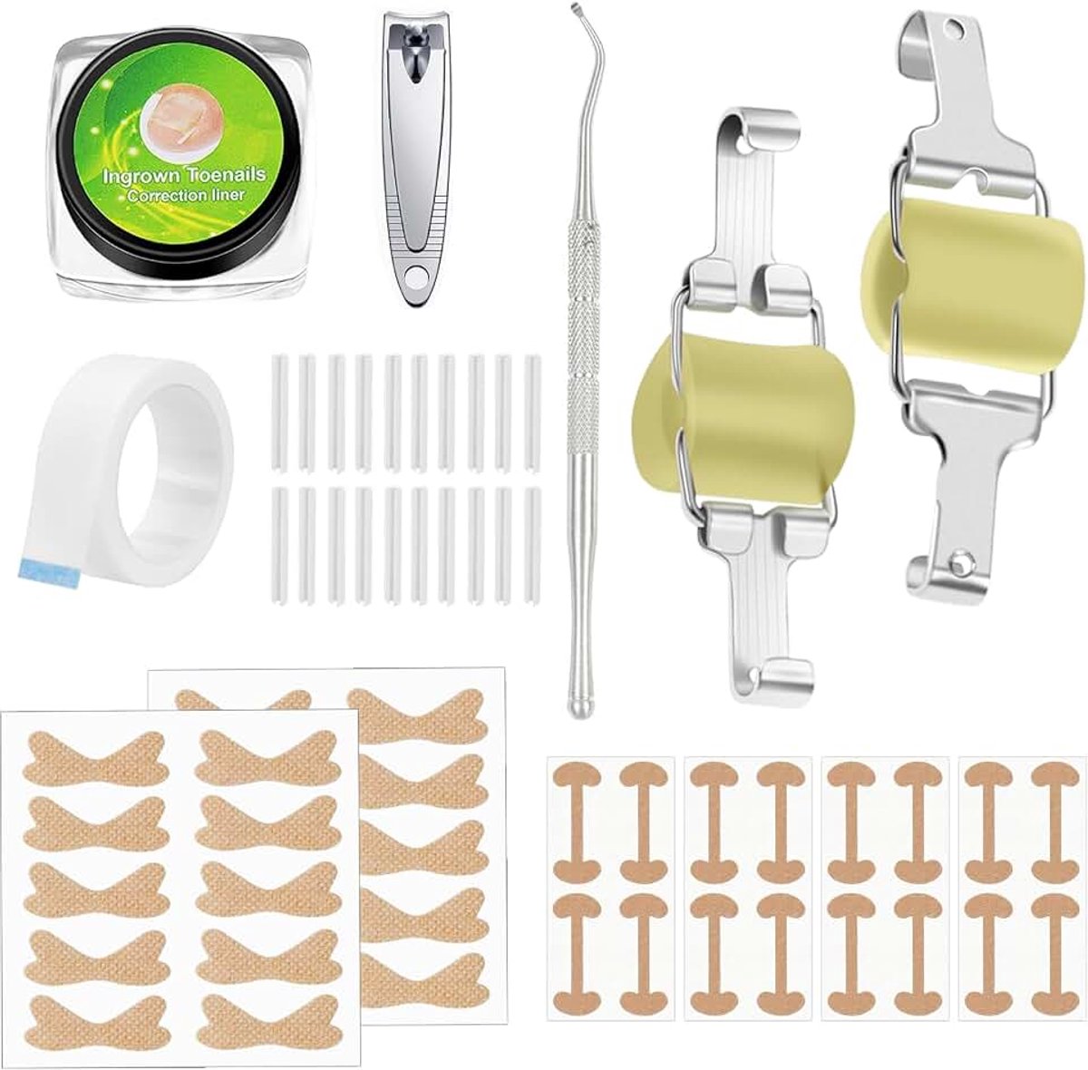 31-Delige Set Voor De Correctie Van Ingegroeide Teennagels Inclusief Een Corrector Voor Ingegroeide Teennagels Voor Thuisgebruik Om Pijn Te Verlichten En Uw Nagels Te Verzorgen