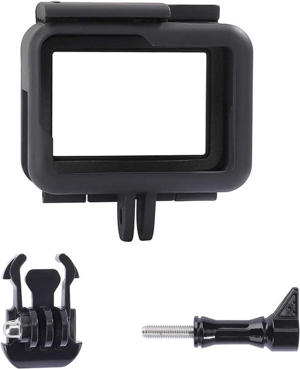 Action camera beschermende behuizing met sokkel en schroef, zwart - geschikt voor Hero 7/6/5/(2018) - accessoires included