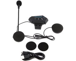BT12 Motorhelm Headset Bluetooth - Communicatiesysteem met speakers, handsfree bellen en muziekbediening - Motor Accessoires - Bluetooth Headset met Microfoon - Headset voor Motor, Scooter, Skilhelm
