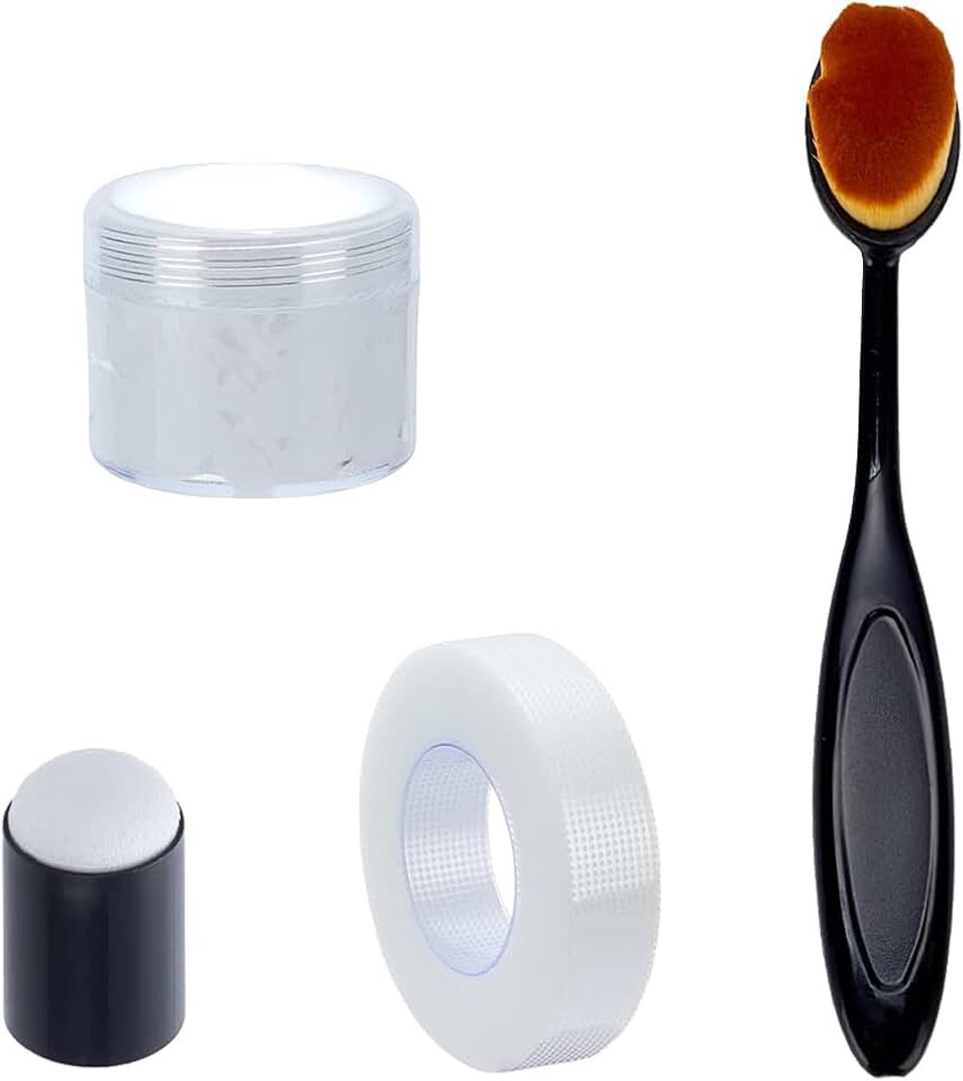 Warmte-uitgumbare crème voor het markeren van stoffen, 20 g/blikje, witte Sashiko sjabloonmarker met spons, kwast en plakband voor Sashiko sjablonen, borduurwerk, naaien, quilten