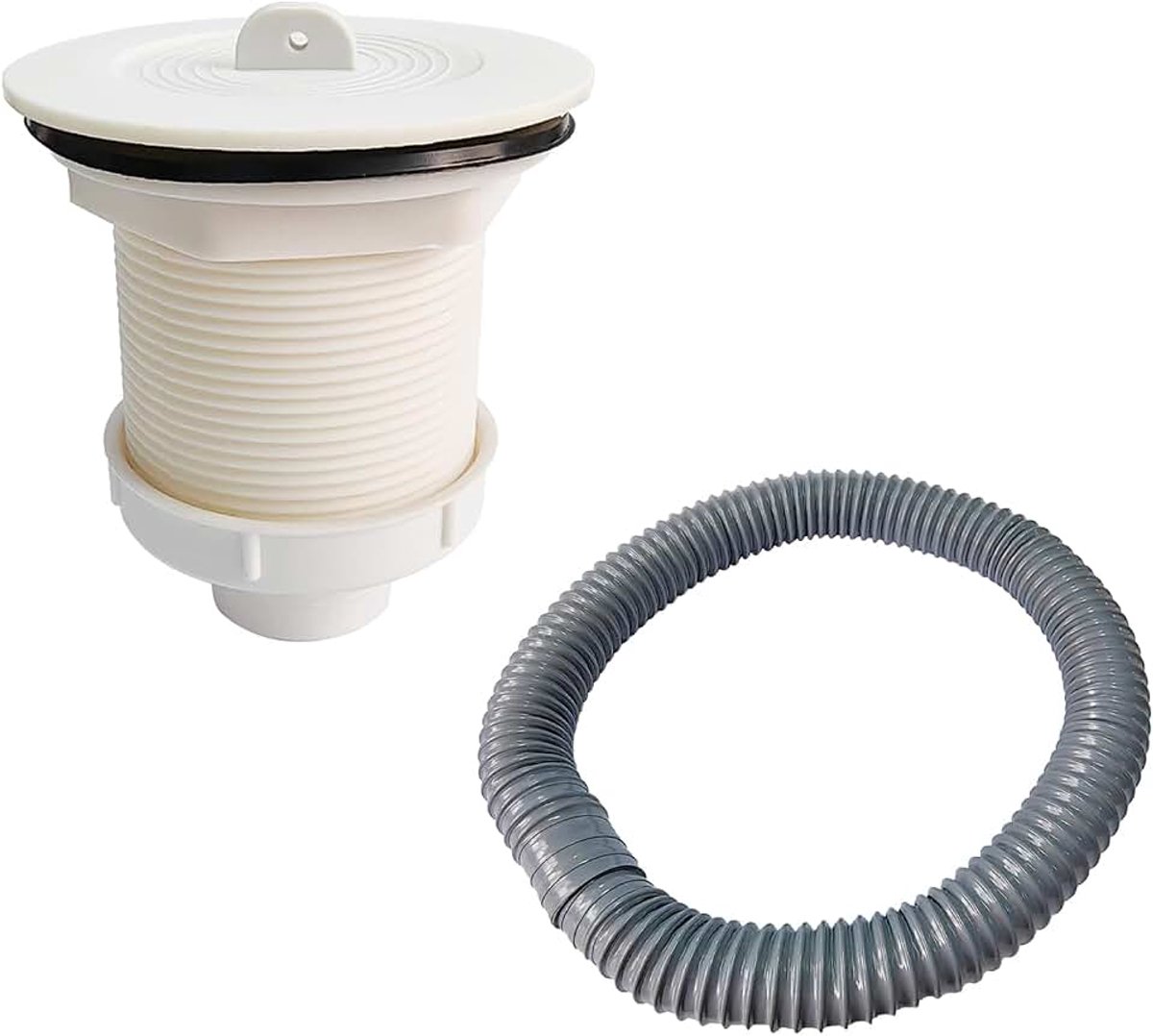 1 x sifon voor de keukenspoelbak, flexibele afvoerslang, afvoer, wastafelset voor badkamer, keukenspoelbak, 84 mm aansluiting + afvoerbuis