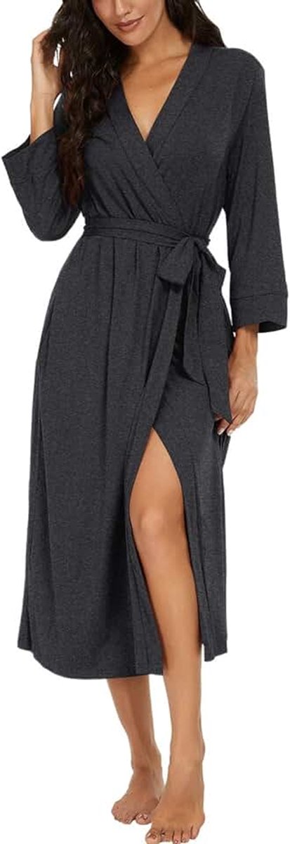 Lange of korte badjas voor vrouwen, gebreide kimono gewaden, zachte badjassen, informele damesloungekleding