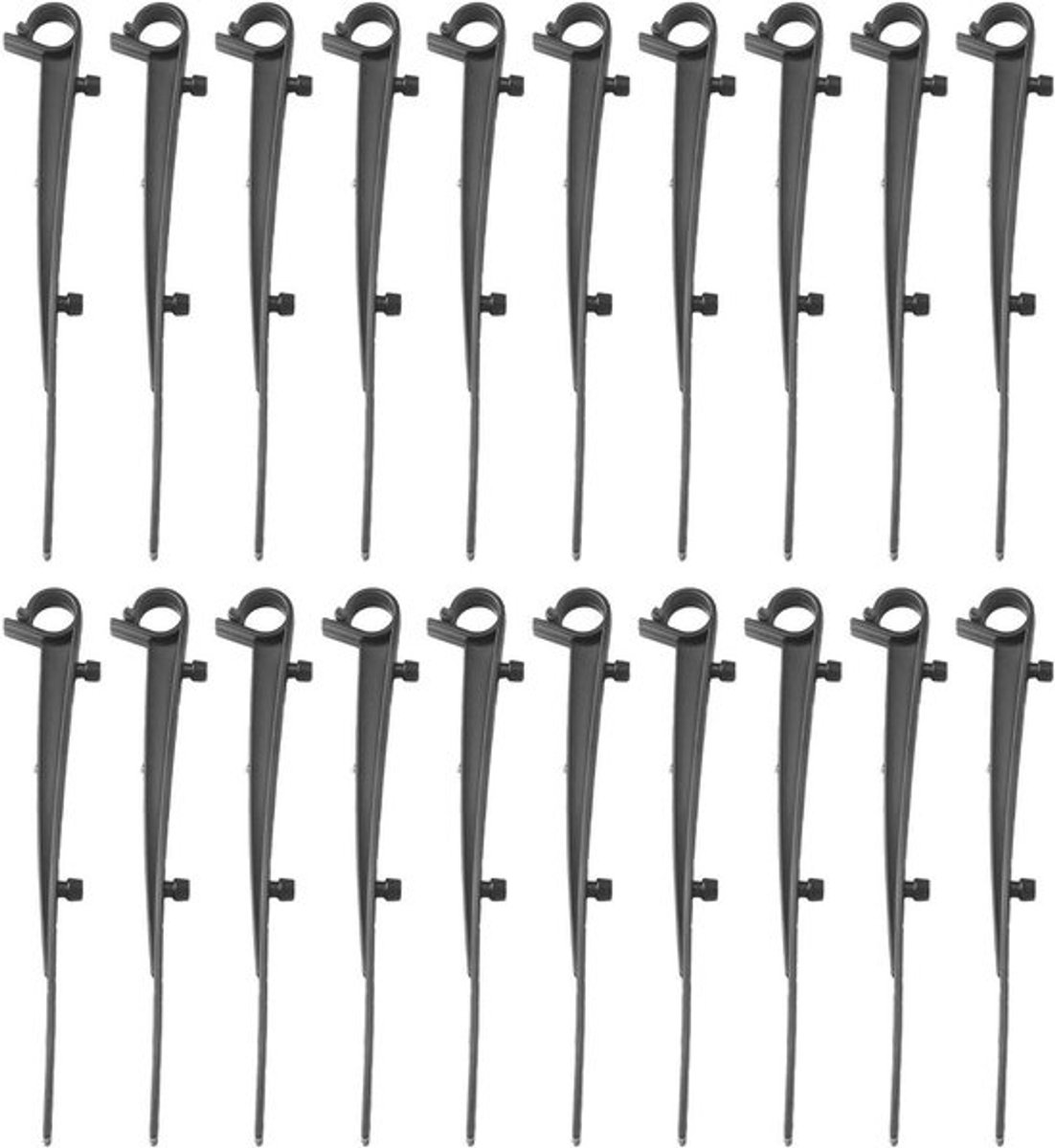 Zwarte Plastic Goot Borstel Clips - Universeel - Goten Schoon Houden - 20 Stuks - Bevestigingsclips - 150mm Lang