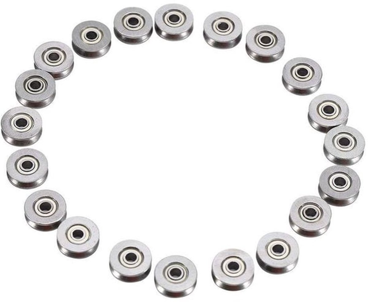 V Groove Idler Katrol Kogellager 20 Stuks 3x12x4mm - Duurzaam en Betrouwbaar