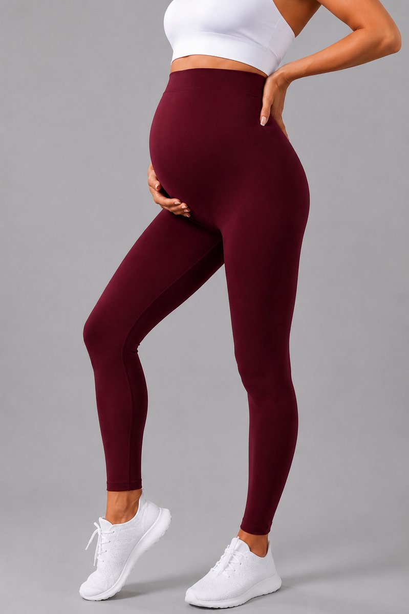 SparkNine Mamaactive maternity legging - XL - rood - hoge taille - rekbaar - zacht & ademend materiaal - ondersteunend - zwangerschapslegging