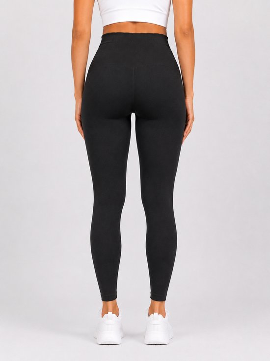 SparkNine Bellyflex zwangerschap legging - S - zwart - hoge taille - rekbaar - maternity - geribbelde tailleband - stijlvol & ademend — afbeelding 5