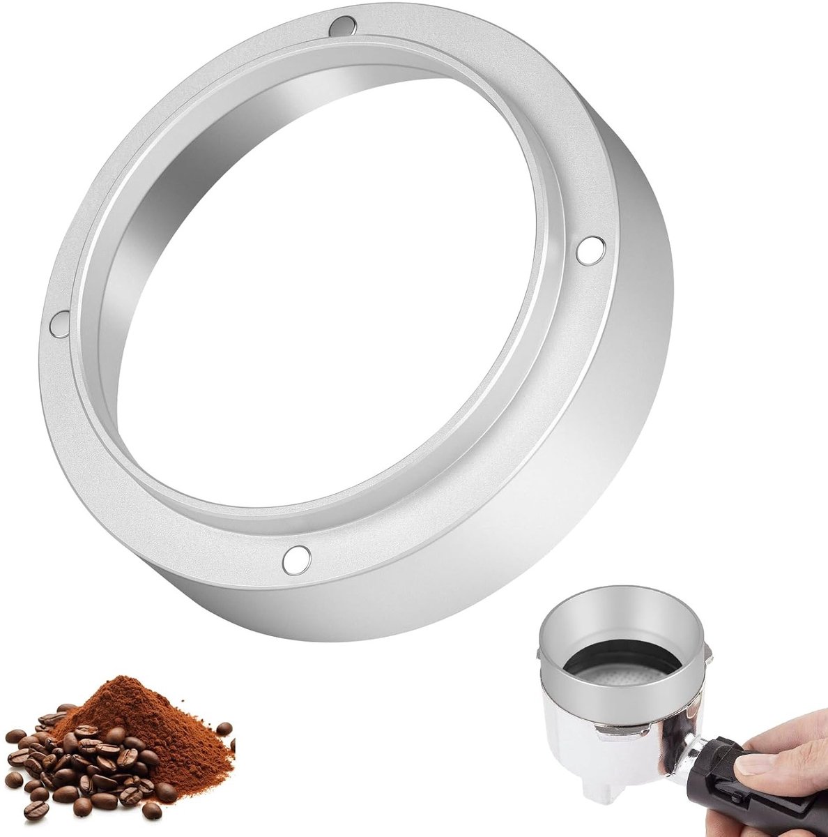 Doseertrechter 51mm voor koffie, Morsvrije koffietrechter voor portafilter, Perfecte acces