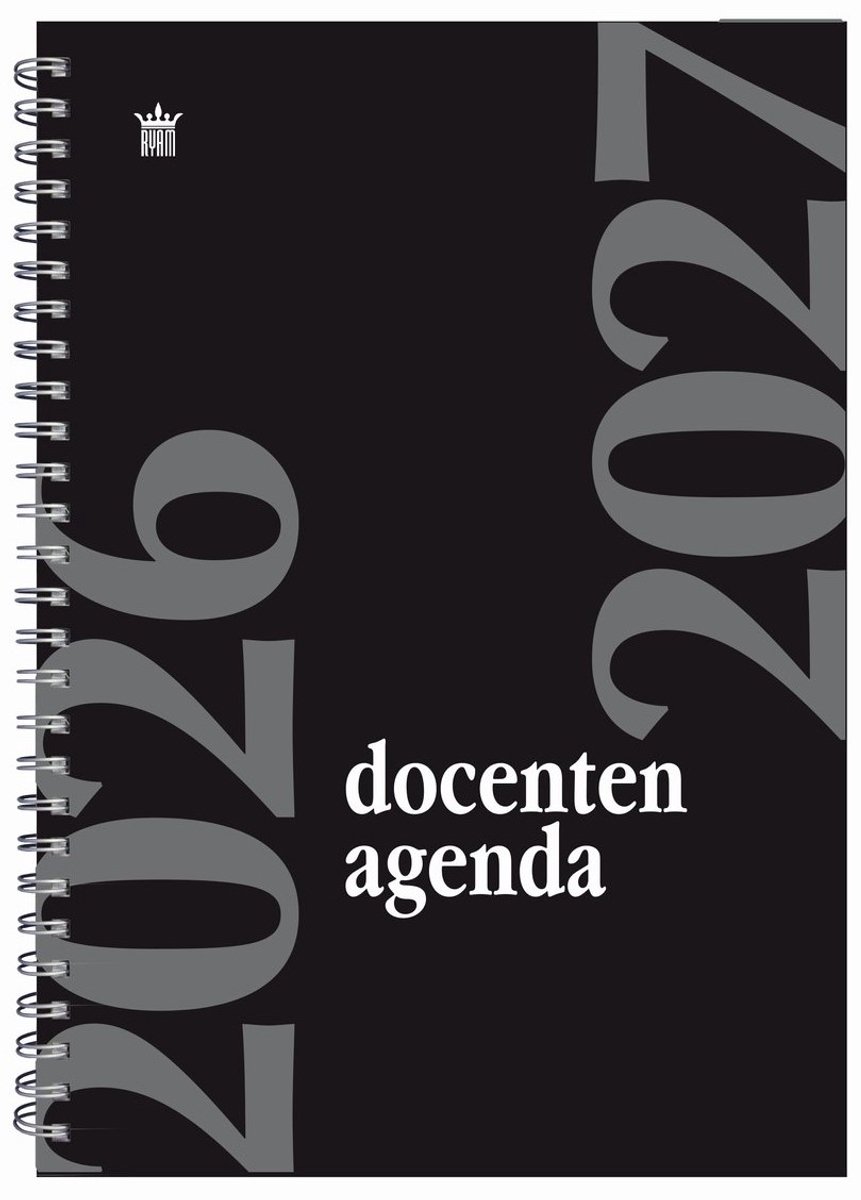 Ryam - Docentenagenda 2026/2027 - A4 - Spiraal - Zwart