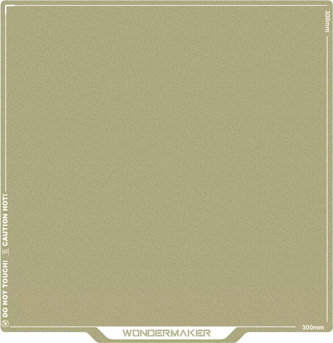 WonderMaker ZR PEI Plaat - Spring Steel Printbed met Textuur - 300x300mm