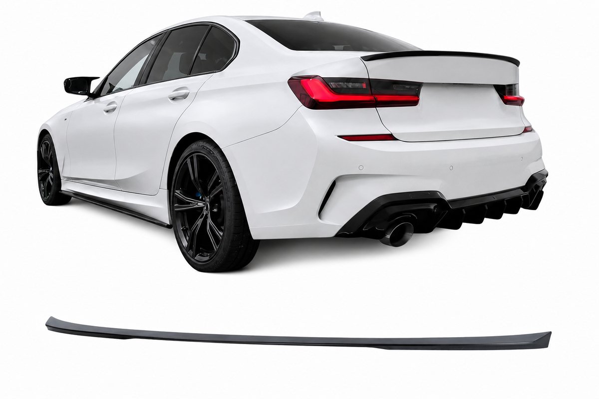 Kofferspoiler geschikt voor BMW 3 Serie G20 Sedan (2018+) - Glans Zwart