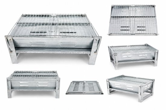 LUNOVO Opvouwbare BBQ - Draagbare Houtskool Barbecue - Camping BBQ - Compact Inklapbaar - Voor Camping, Vissen, Vakantie en Tuin — afbeelding 3