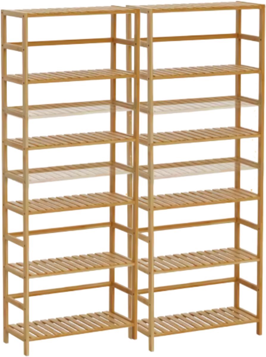 Plantenbak 161cm - Metaal en Bamboe, Plantenrek en Plantentafel - Voor Binnen, Buitengebruik, Eetkamer en Woonkamer