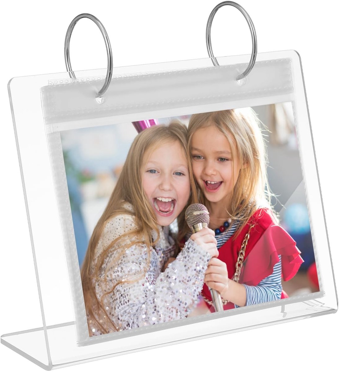 Dailygoods - Acrylbordhouder - Omklapbaar voor Foto's en Afbeeldingen