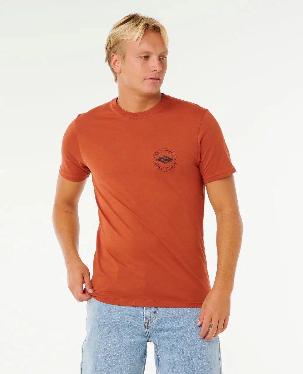 Rip Curl Staple TEE Baked Clay Oranje