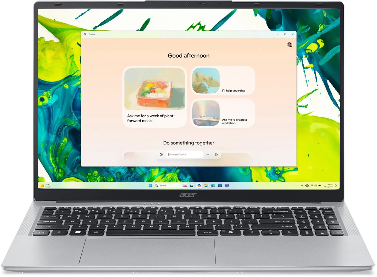 Aspire AL15-54P-59FR - Light Silver - Laptop - 15 inch - Core Ultra 5 - 16GB - 1TB SSD - Zilver