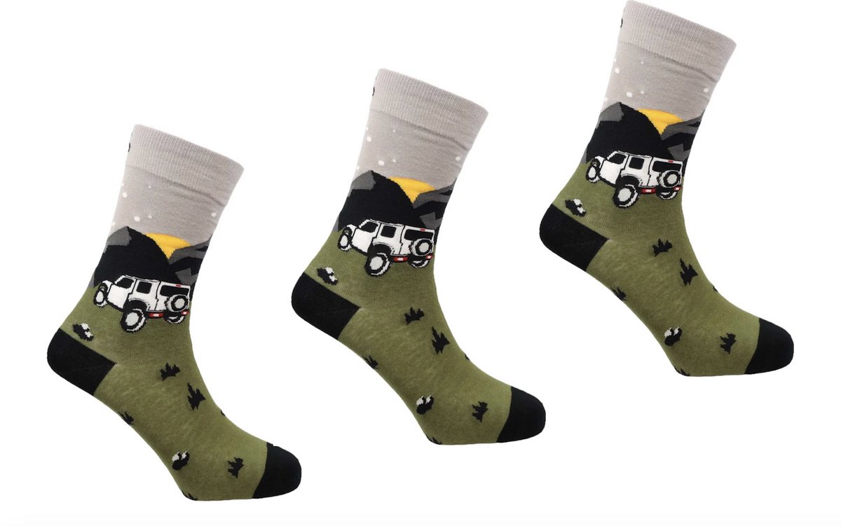 SEXY SOCKS Getaway Bamboe Sokken Set 3 Paar – Grappige en Vrolijke Bamboo Socks – Unisex Dames & Heren One Size Fits All – Leuk Verjaardagscadeau, Kerstcadeau en Christmas Gift – Comfortabele Gebreide Sokken
