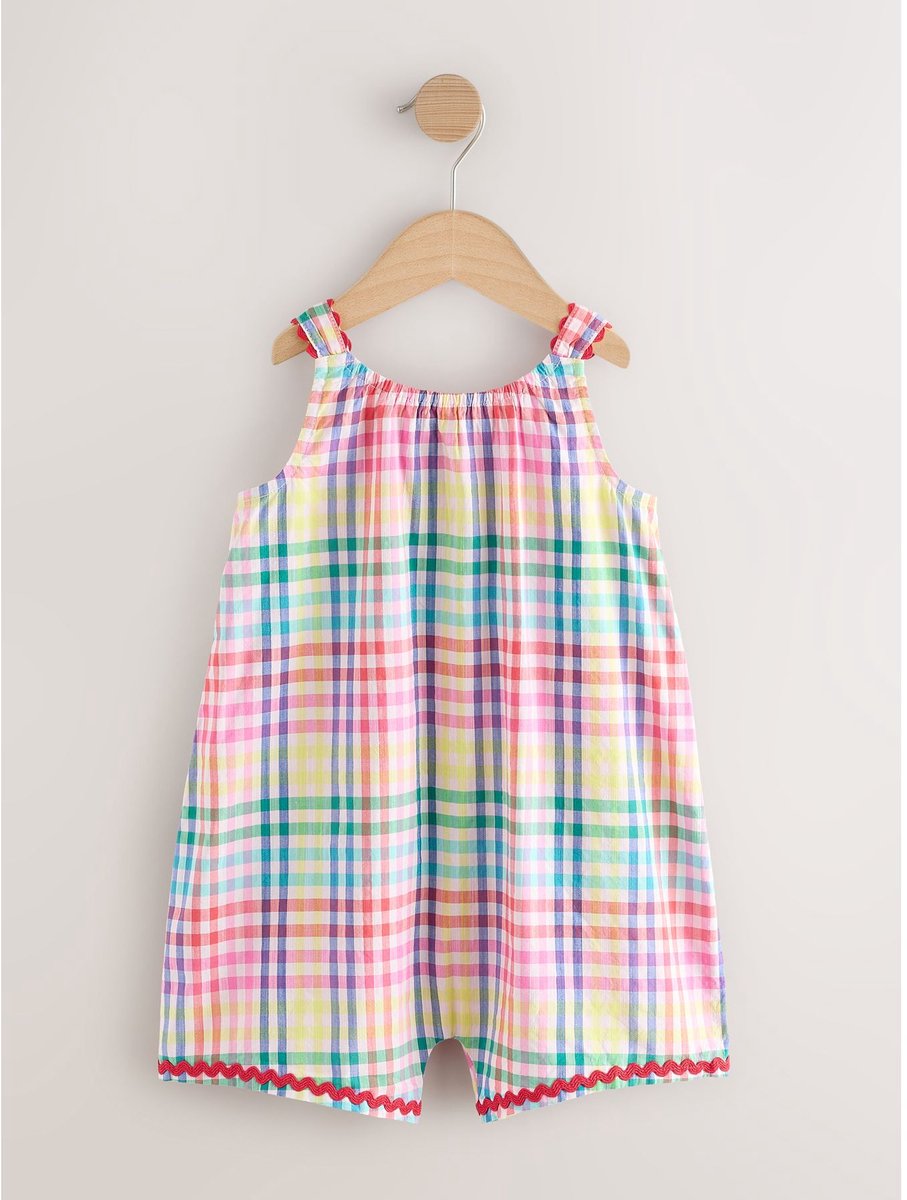 Next - Meisjes - Gingham playsuit - Roze