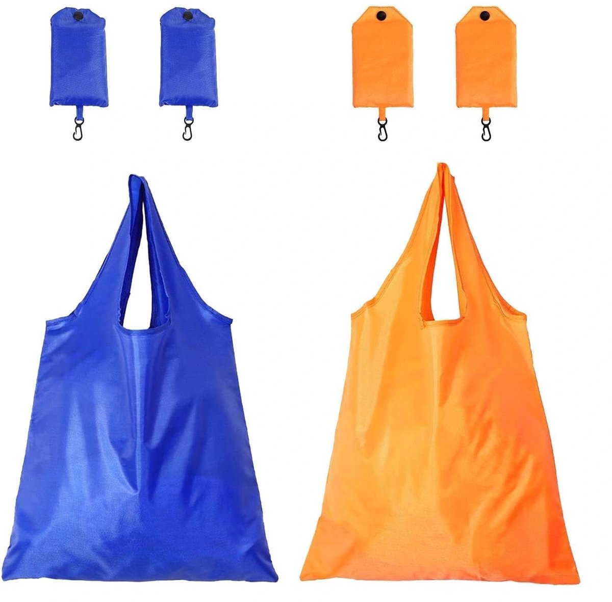 Dailygoods - Set van 4 Opvouwbare Boodschappentassen - Herbruikbaar en Compact