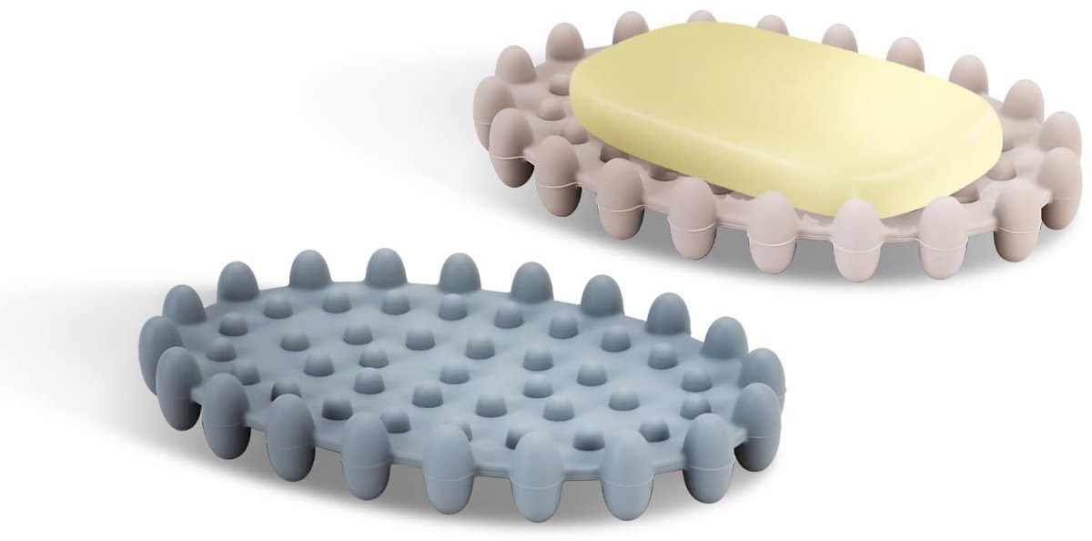 Dailygoods - 2 Siliconen Zeepbakjes met Drainage voor Badkamer en Keuken