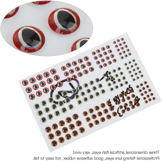 Drie-dimensionale kunstmatige visaas met 3D visogen - DIY stickers voor vissen, accessoires en gereedschappen voor de hengelsport — afbeelding 4