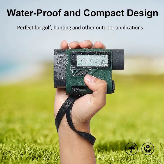 Emvae Golf Rangefinder - Afstandsmeter Golf - Laser Rangefinder Golf - 1000 m - 6x Zoom - LCD - Groen — afbeelding 3
