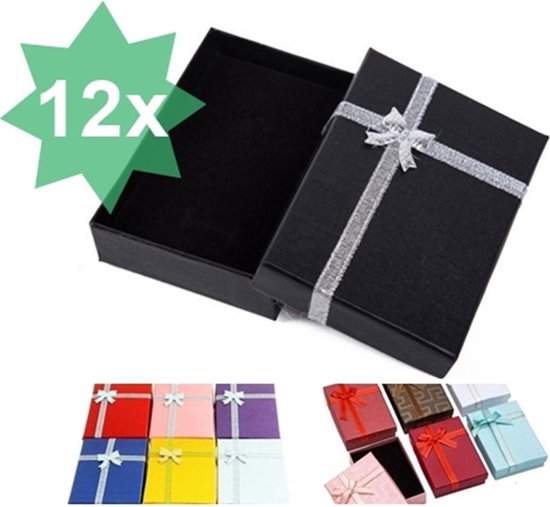 12 Geschenk sieraden luxe verpakkingsdoosjes 9.5x6.5x2.8cm | bol.com