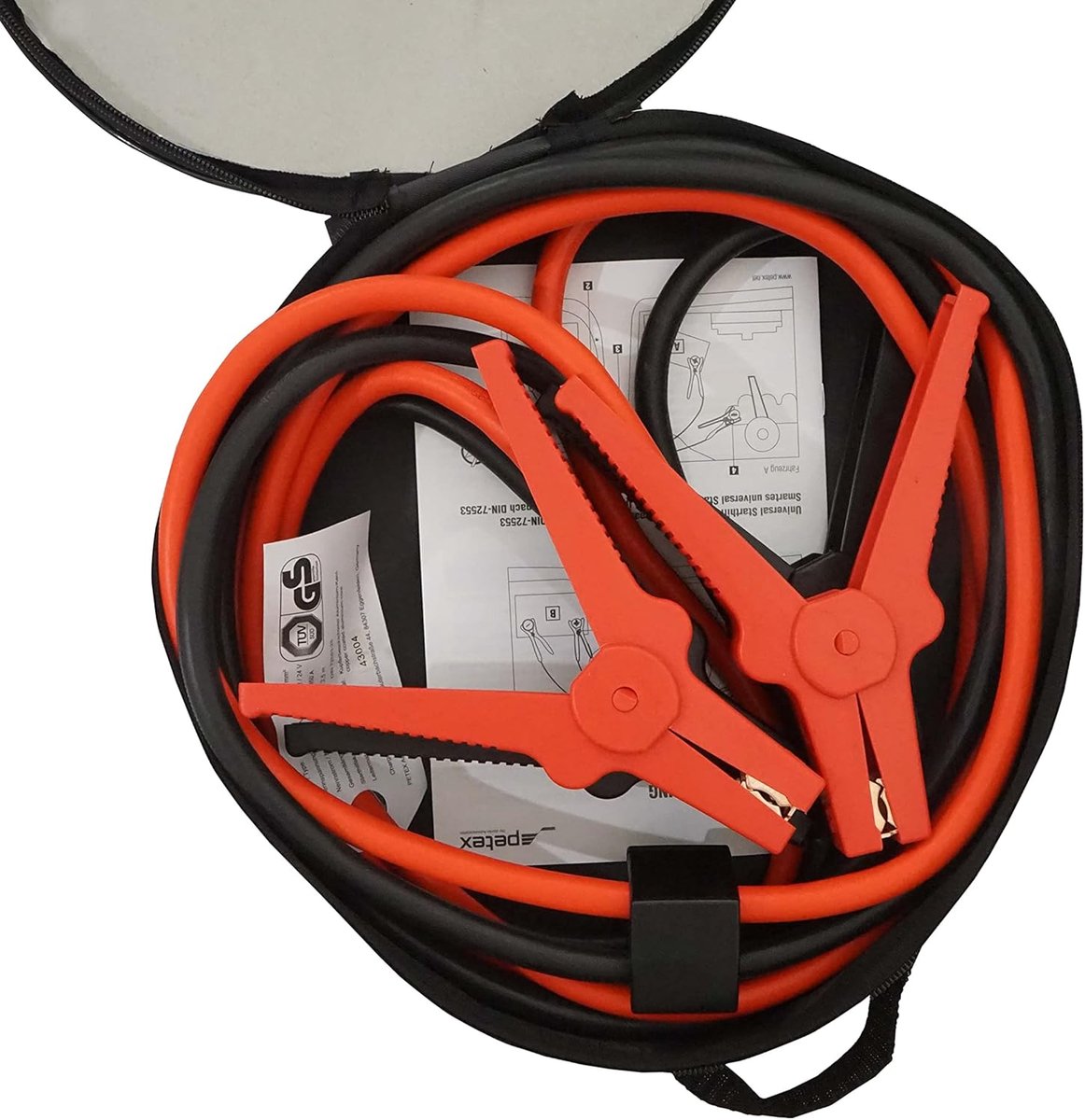Startkabel - Rood/Zwart - 25 mm² - Overspanningsbeveiliging - Voor Auto en Vrachtwagen